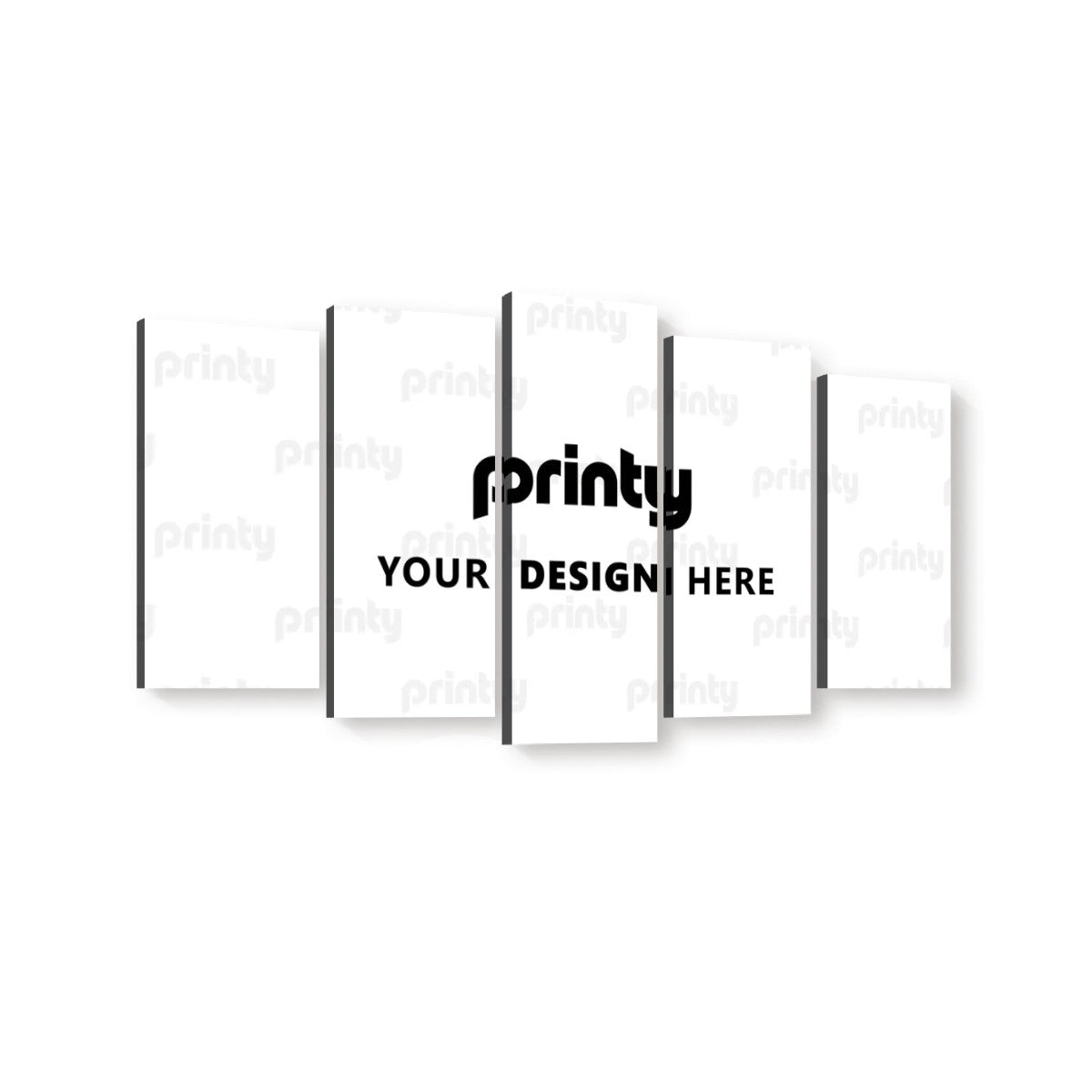 Custom 5 Panels Canvas Prints Wall Art (Set C)