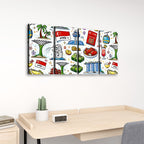 Custom 4 Panels Canvas Prints Wall Art (Set B)