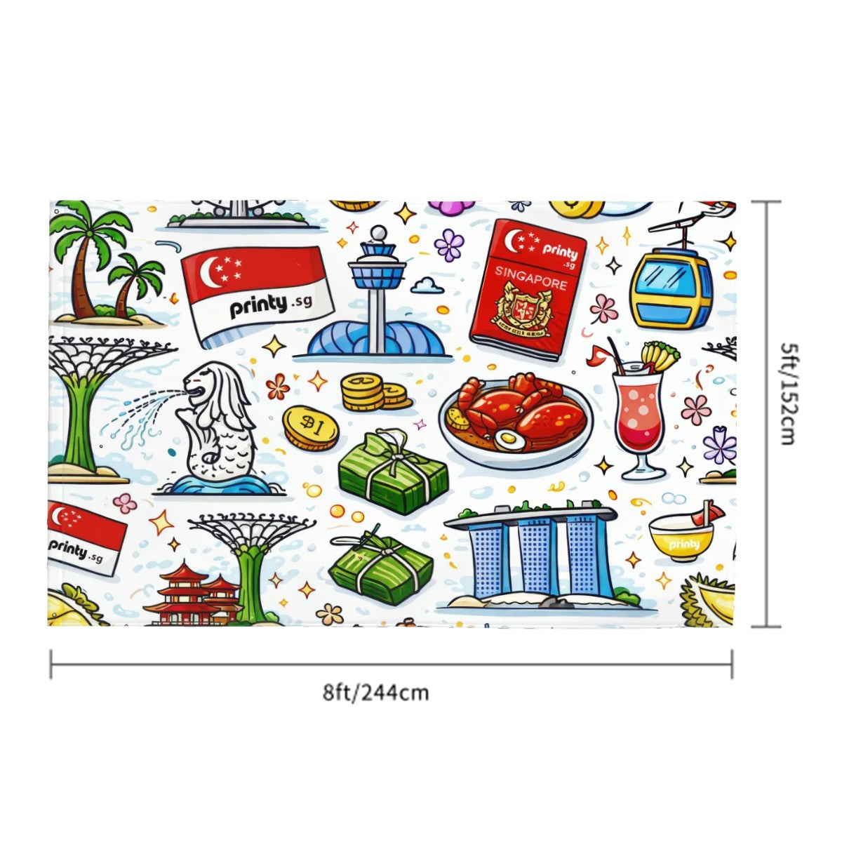 Custom Outdoor Decor Flags Single Sided (5:8)