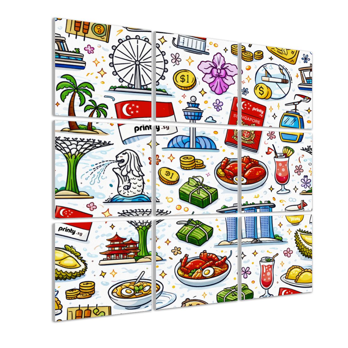 Custom Sound Absorbing Wall Art 9 pcs