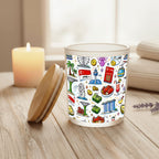 Custom Frosted Glass Jar with Lid