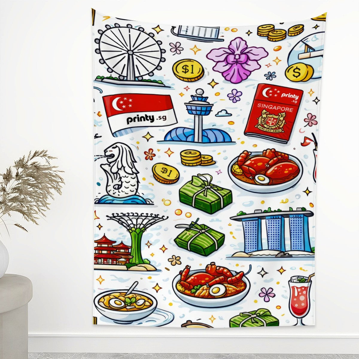 Custom Large Vertical Wall Tapestry for Bedroom (3:2)