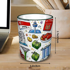 Custom Colored Ceramic Coffee Mug (11oz) (All Over Print)