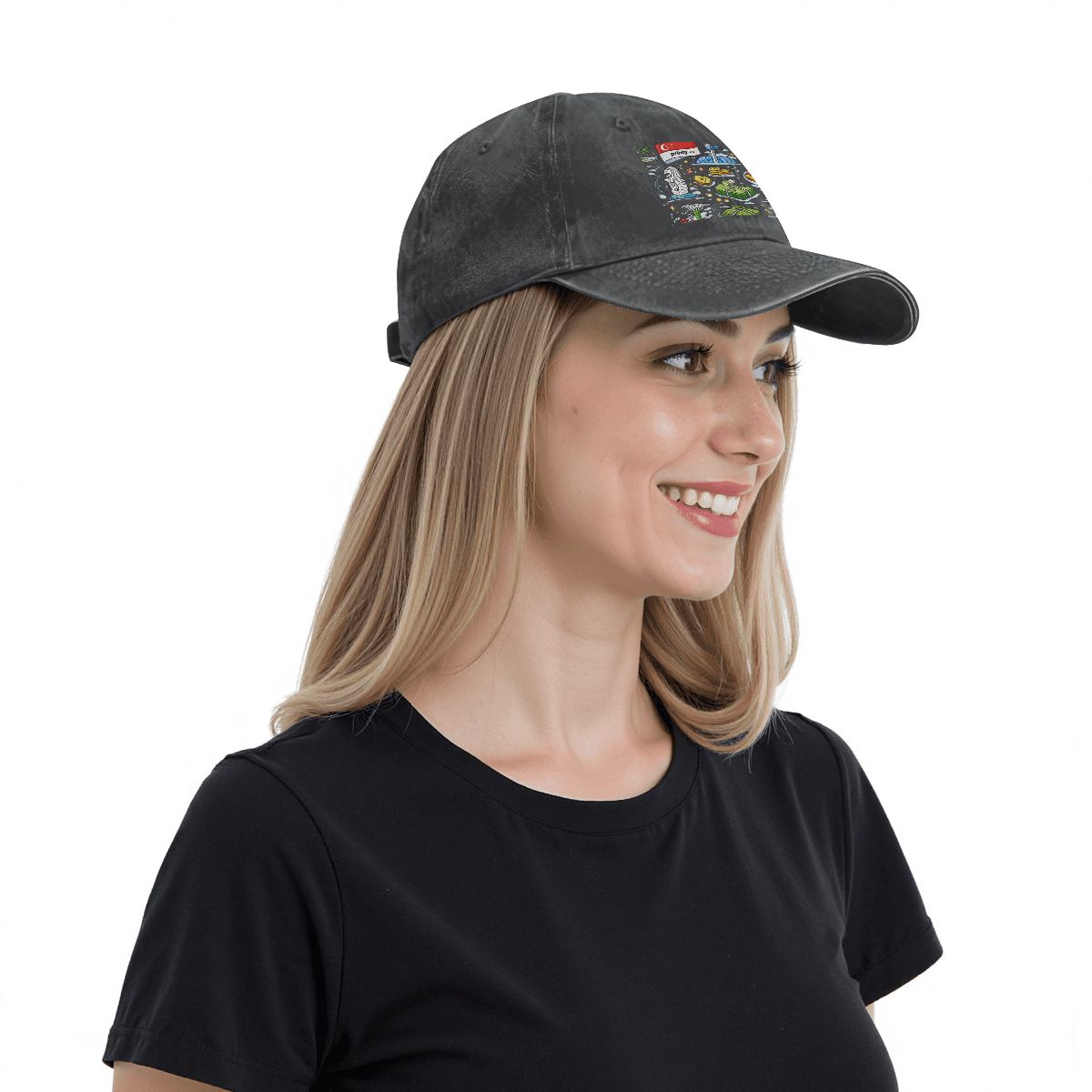 Custom Unisex Washed Denim Baseball Cap