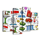 Custom 4 Panels Canvas Prints Wall Art (Set C)