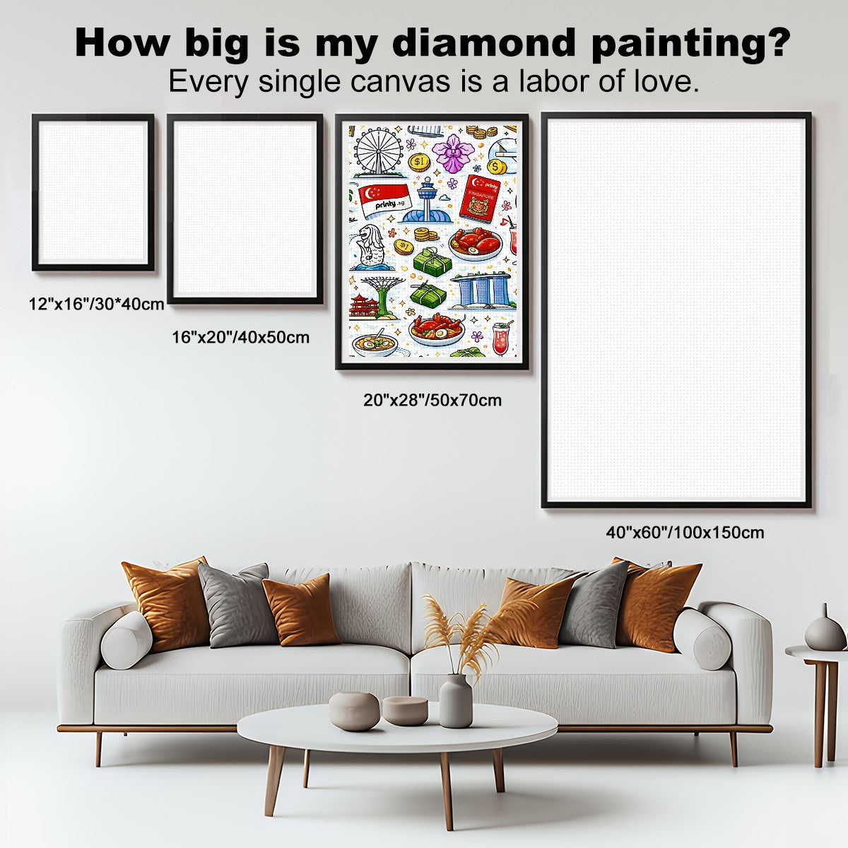 Custom DIY Diamond Painting no Frame (5:7)