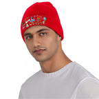 Custom Knit Hat with Heat Transfer Patch