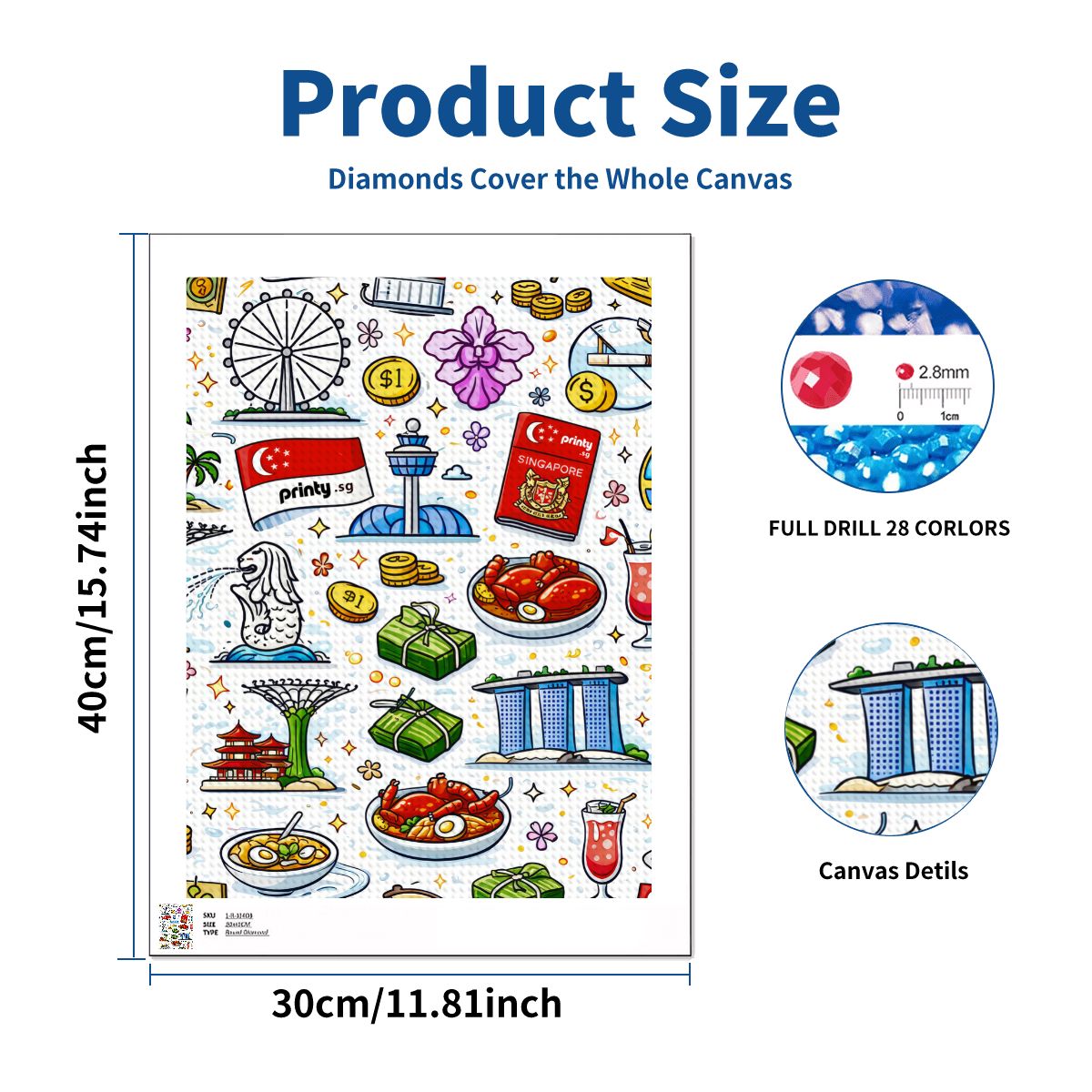 Custom DIY Diamond Painting no Frame (3:4)