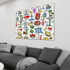 Custom 6 Panels Sound Absorbing Wall Art