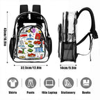 Custom Clear Backpack with Mesh Pocket