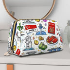 Custom Large Leather Makeup Bag