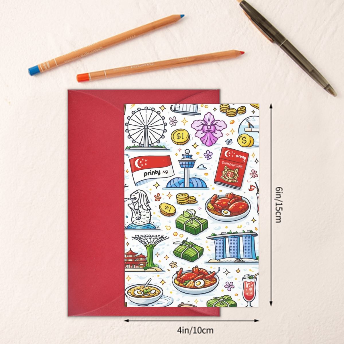 Custom Vertical Greeting Cards (Pearl Paper)