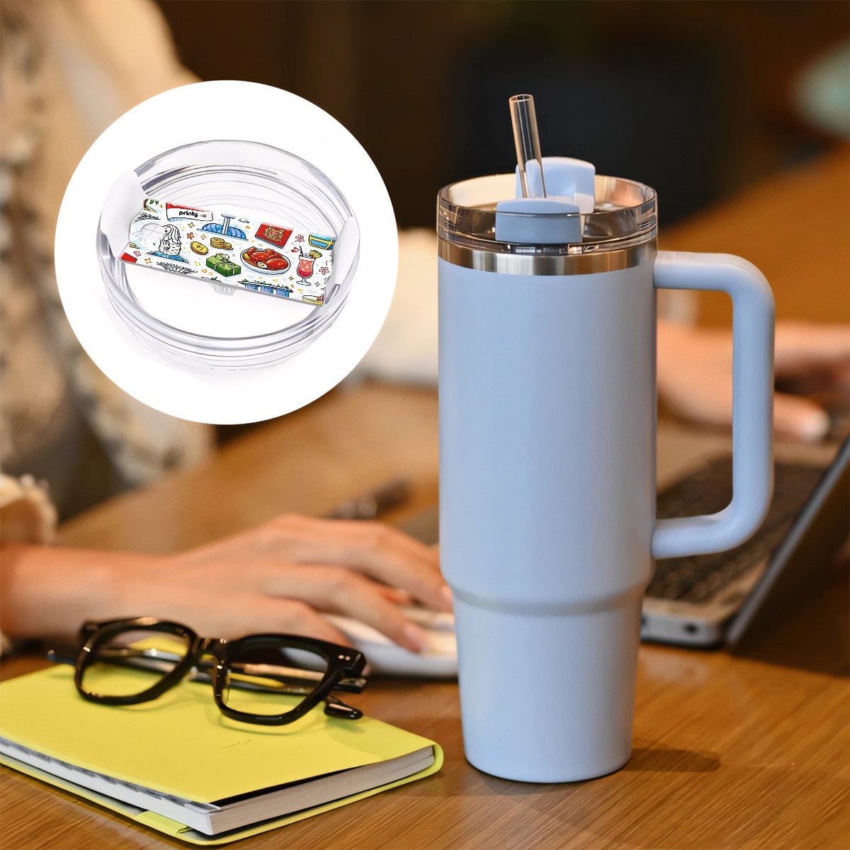 Custom Tumbler Lid Nameplate