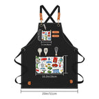 Custom Children's Canvas Cross Back Apron with Pockets
