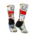 Custom Color Contrast Crew Socks