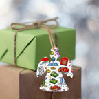 Custom Wood Christmas Ornaments Angel Shape 4 pcs