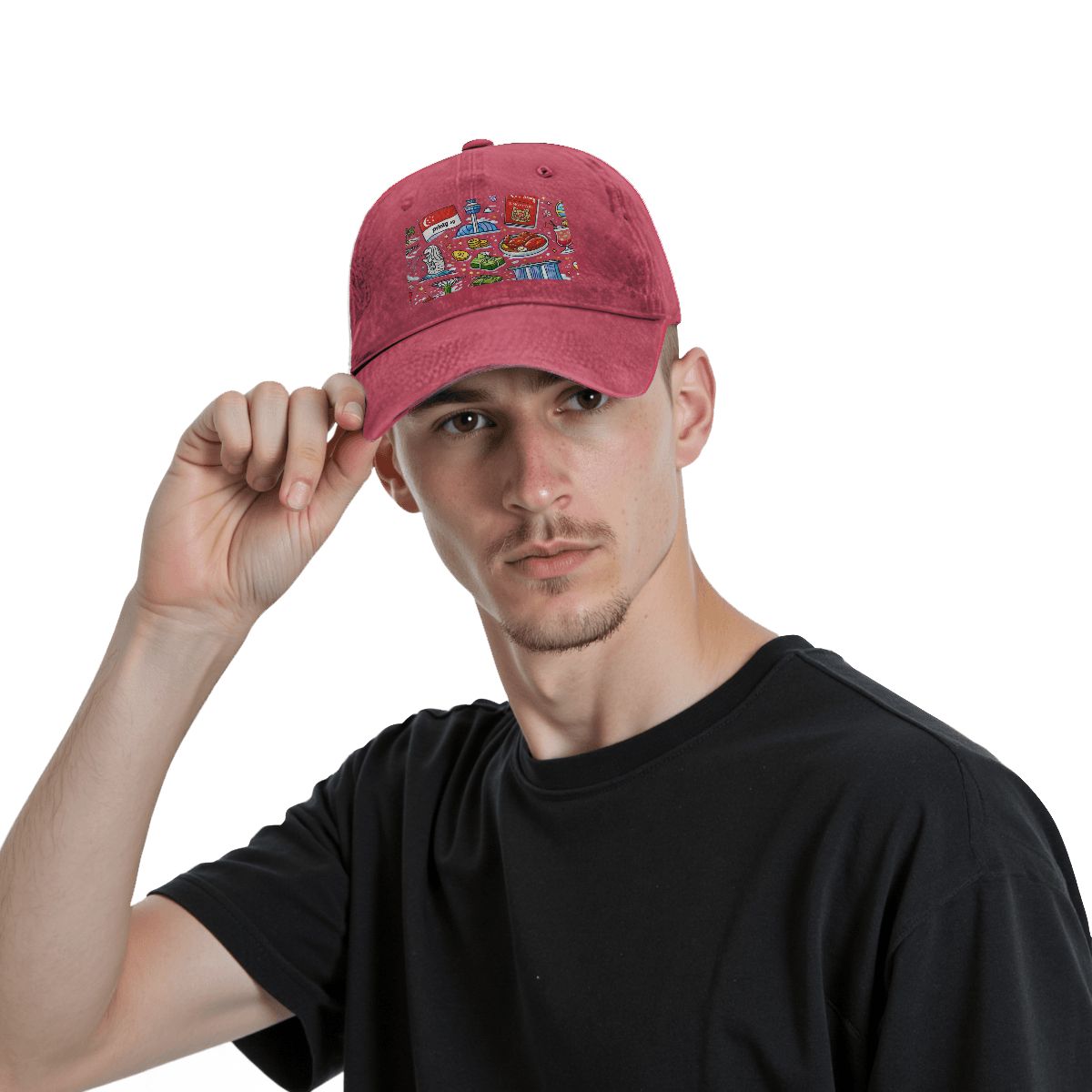 Custom Unisex Washed Denim Baseball Cap