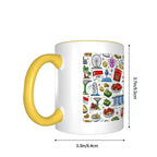 Custom Colored Ceramic Coffee Mug (11oz) (Area Print)