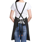 Custom Unisex Canvas Cross Back Apron with Pockets