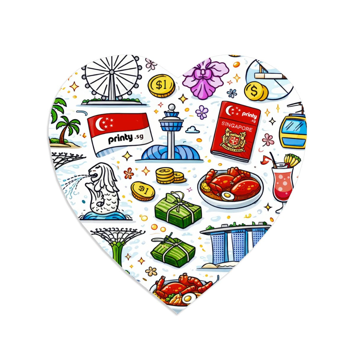 Custom Heart Shape Fridge Magnets