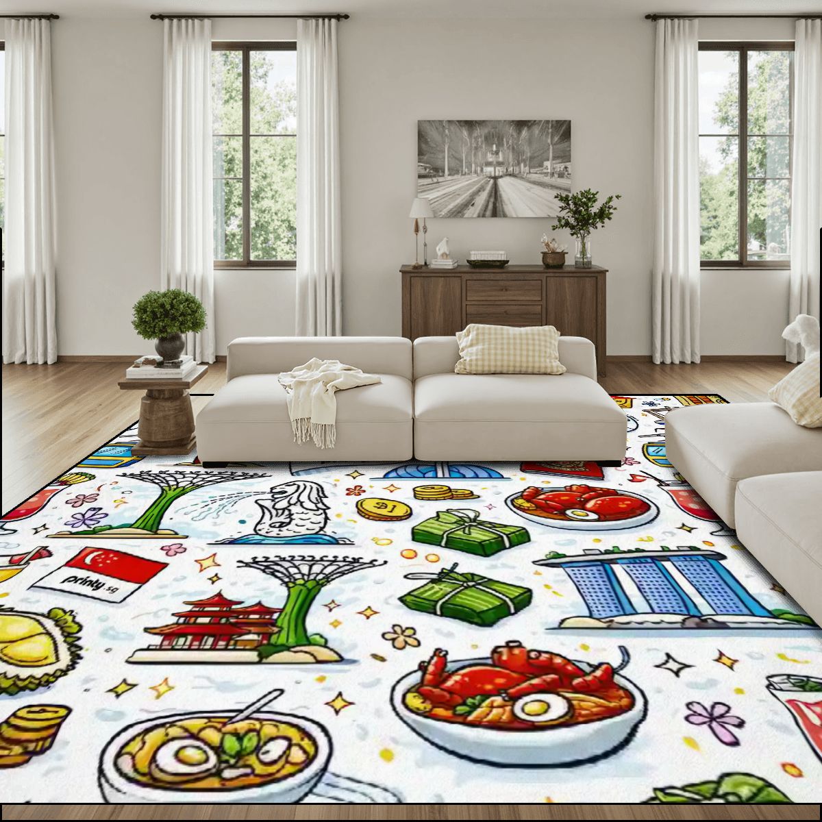Custom Large Area Rug Floor Carpet (4:3)