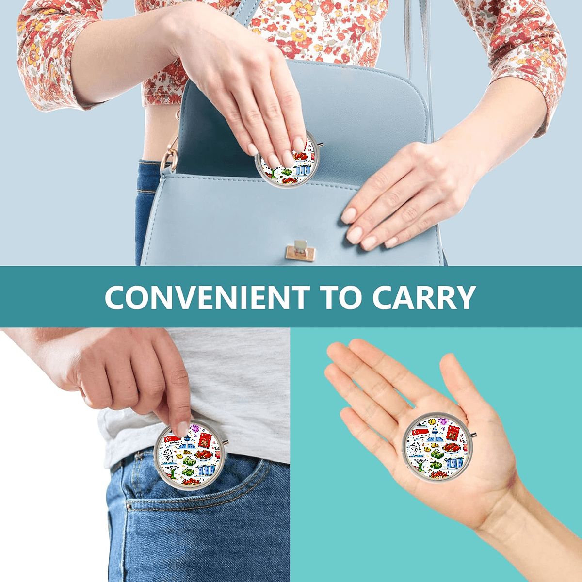 Custom Round Small Pill Box