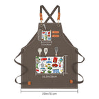 Custom Children's Canvas Cross Back Apron with Pockets