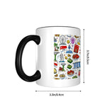 Custom Colored Ceramic Coffee Mug (11oz) (Area Print)