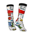 Custom Color Contrast Crew Socks