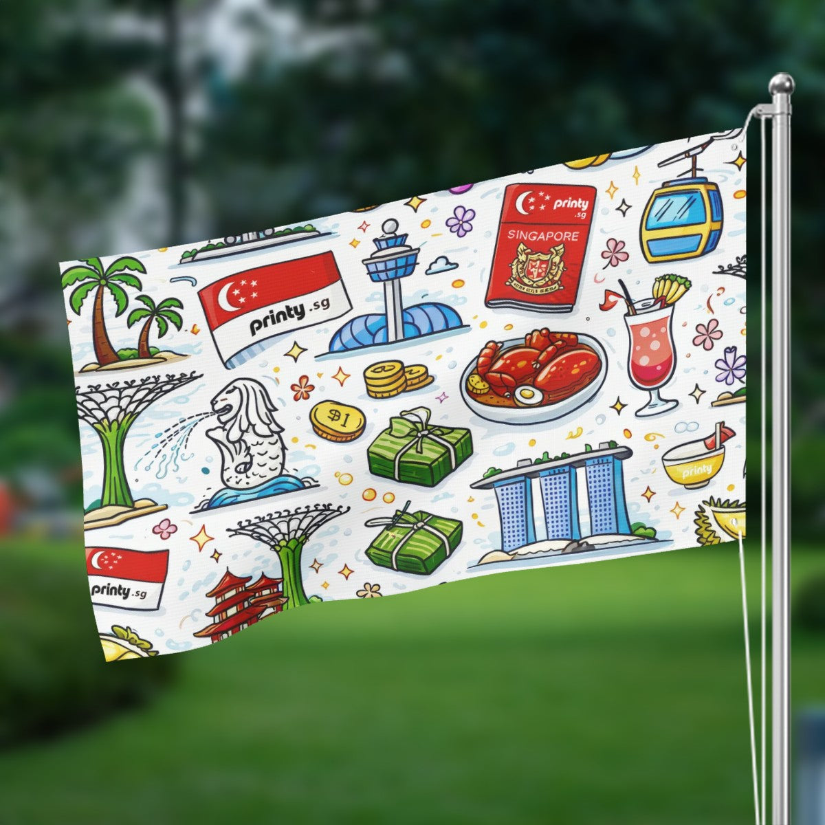 Custom Three-Layer Outdoor Decor Flags Double Sided (3:5)