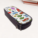 Custom Vertical Leather Clamshell Pencil Case