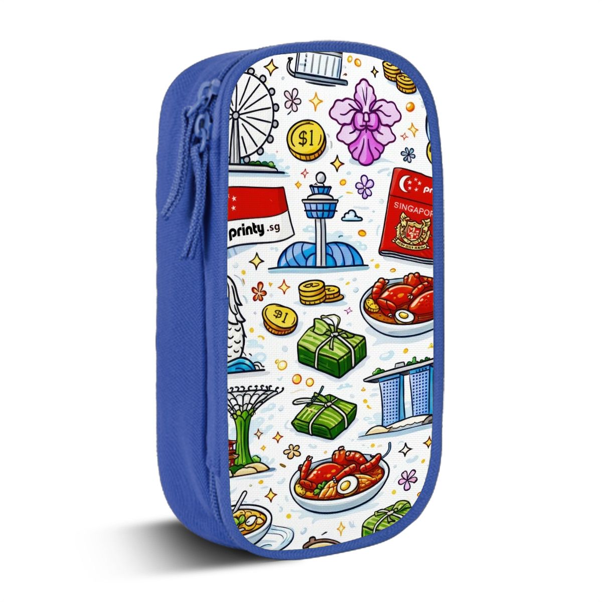 Custom Vertical Oxford Large Capacity Double Layer Pencil Case