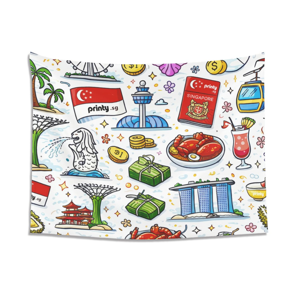 Custom Small Horizontal Lightweight Wall Tapestry for Bedroom
