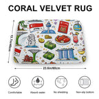 Custom Thick Coral Velvet Rug