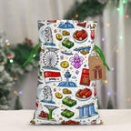 Custom Christmas Drawstring Gift Bags