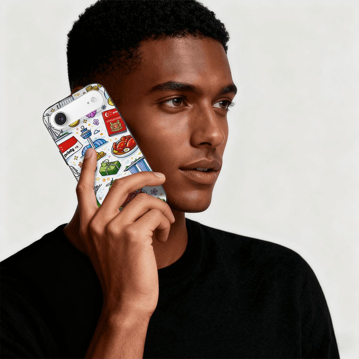 Custom iPhone 17 Air TPU Black Phone Case