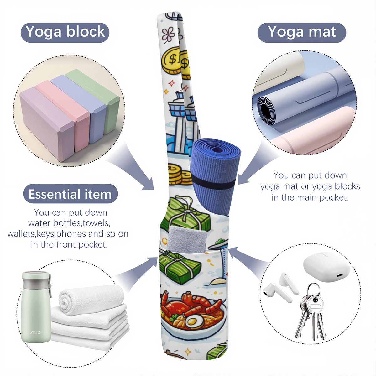 Custom Yoga Mat Storage Bag