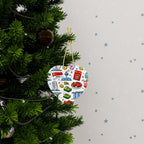 Custom Heart Shape Ceramic Ornaments Christmas Decorations