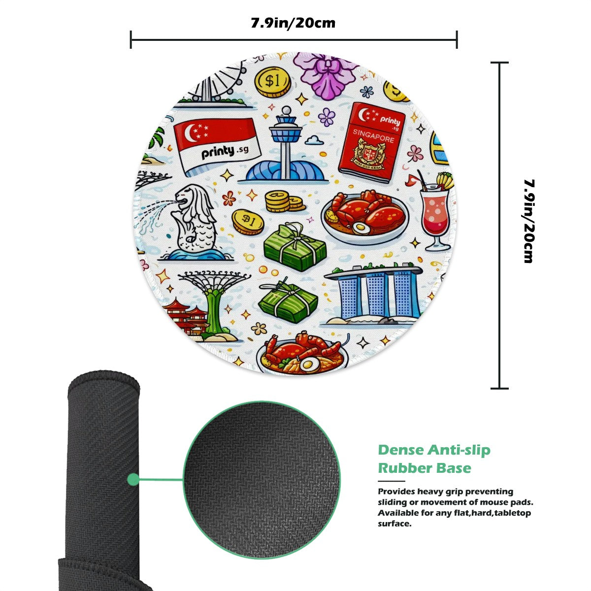Custom Round Mouse Pad 7.9"