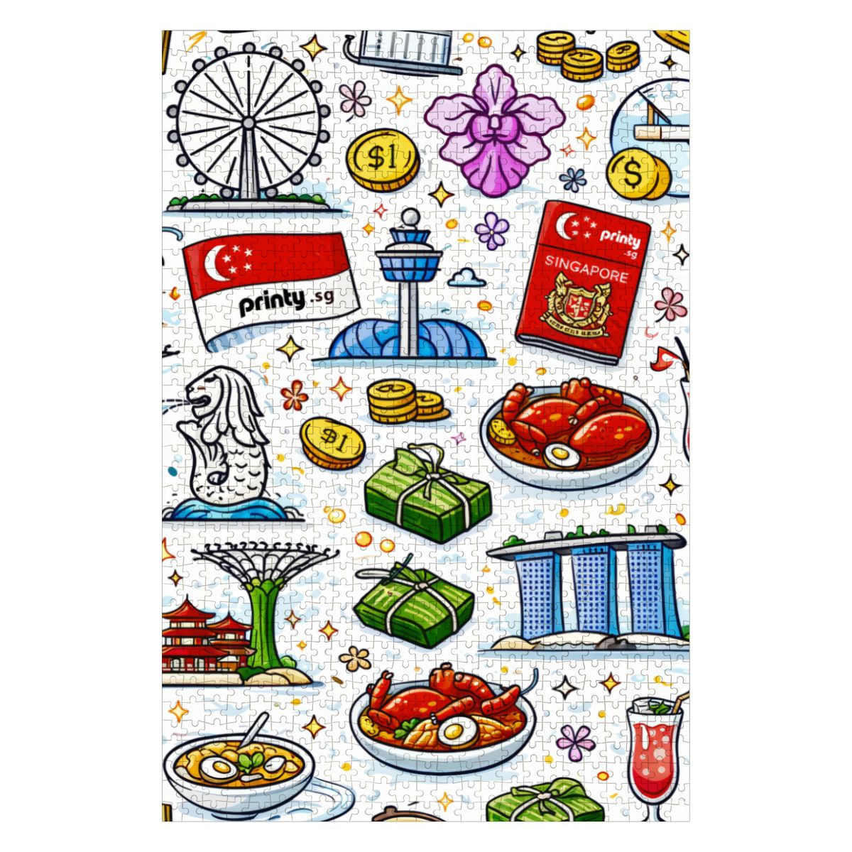 Custom Wooden Jigsaw Puzzles 1000 pcs (Vertical)
