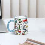 Custom Colored Ceramic Coffee Mug (11oz) (All Over Print)