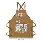 Custom Children's Canvas Cross Back Apron with Pockets