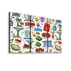 Custom 3 Panels Canvas Prints Wall Art (Set B)