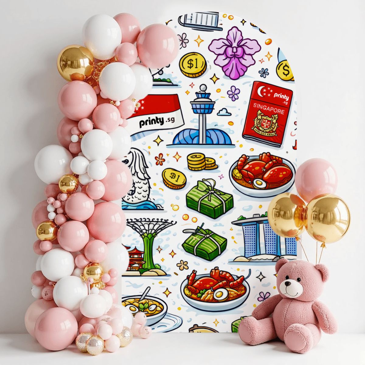 Custom Large Arched Background Cover