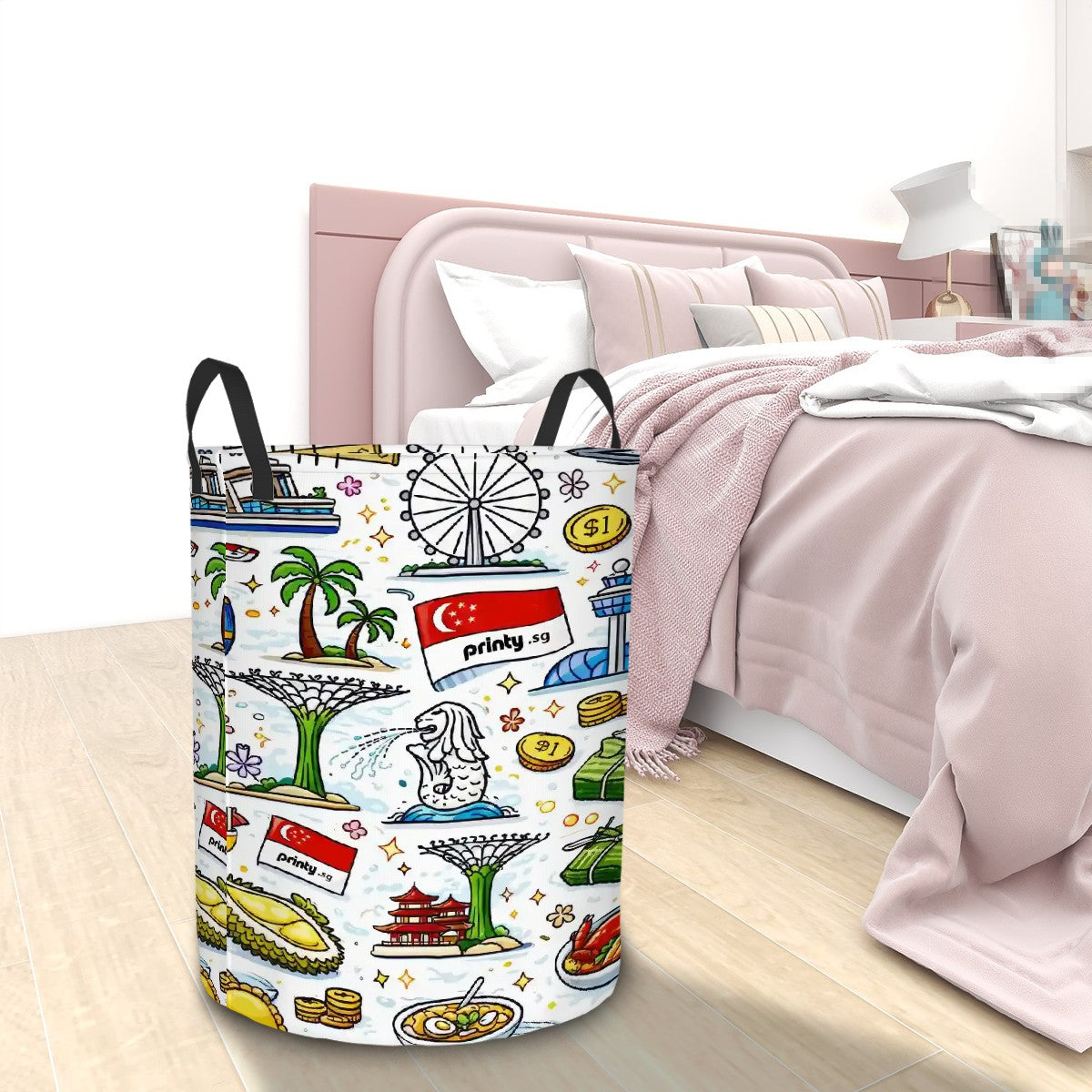 Custom Circular Laundry Basket