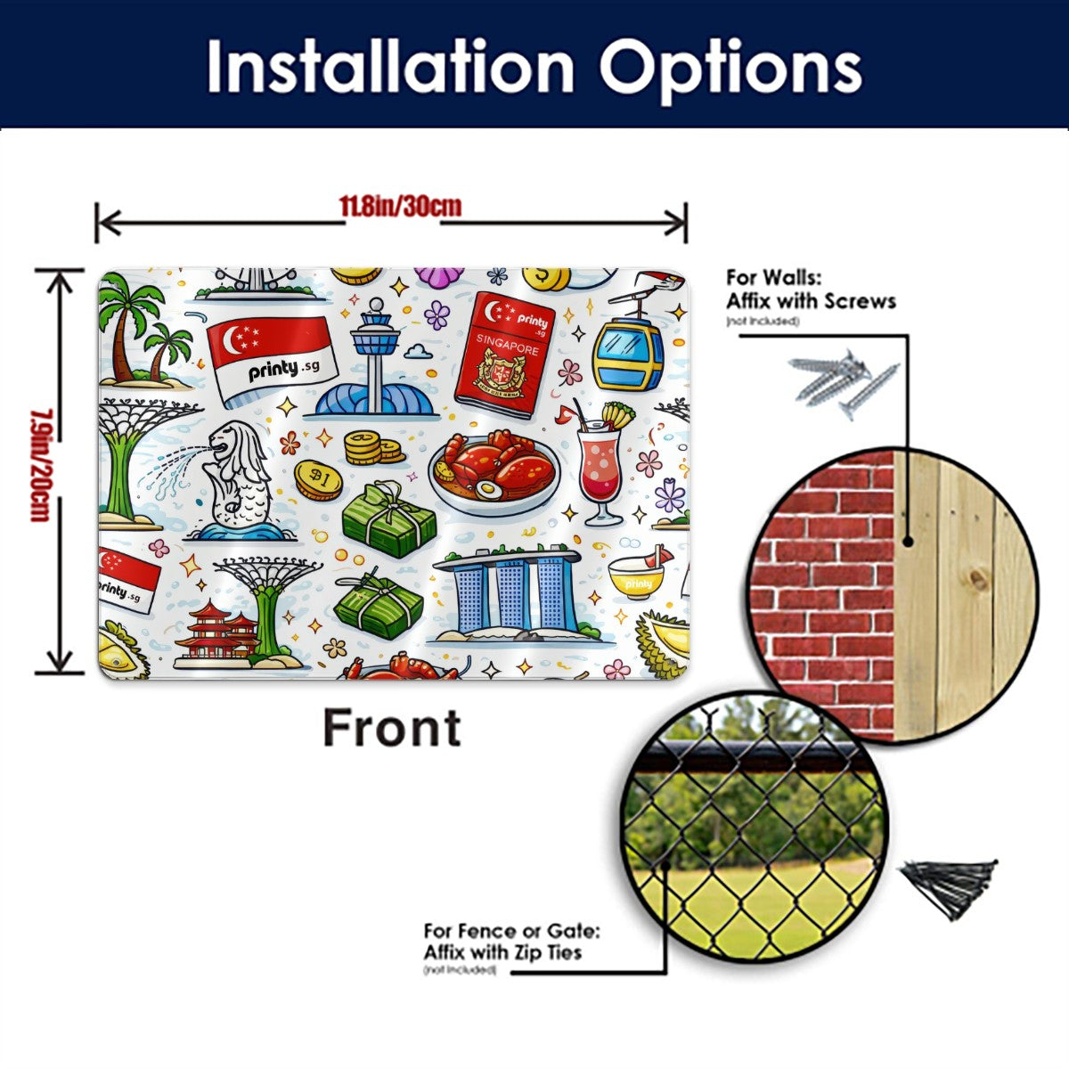Custom Metal Signs Outdoor 11.8"x7.9"