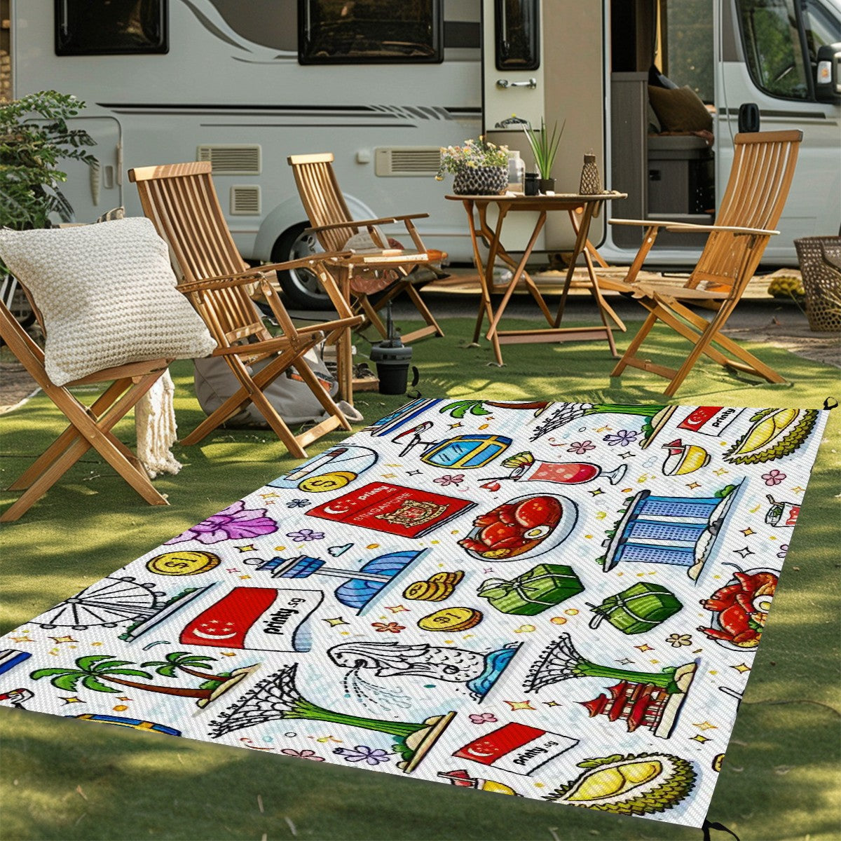 Custom Outdoor Plastic Straw Rug