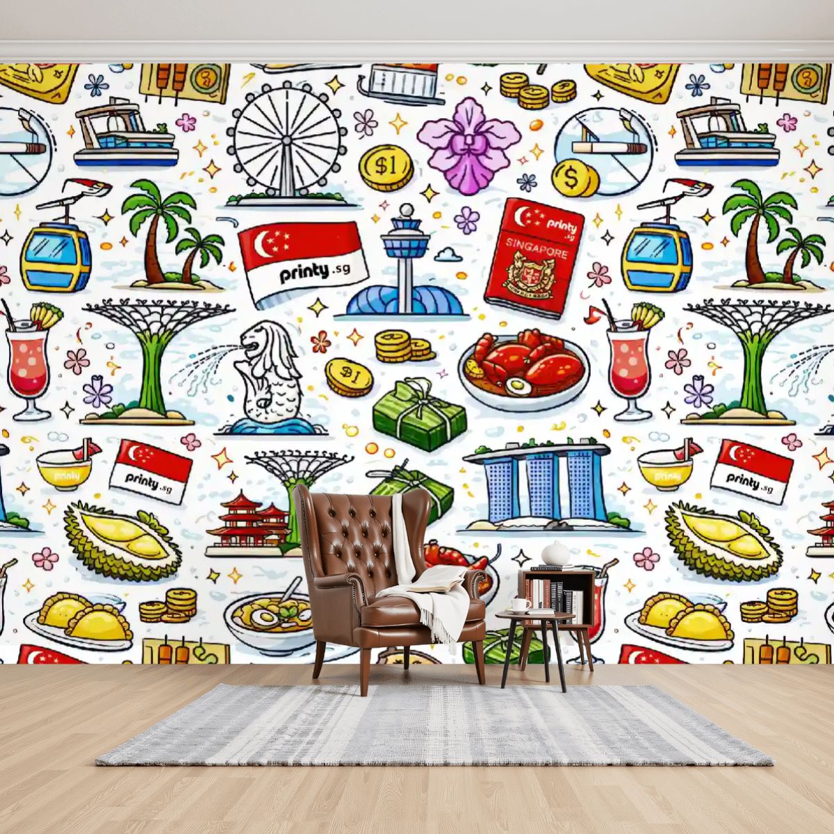 Custom Unpasted Mural Wallpaper 96"x69"