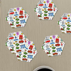 Custom Hexagon Ceramic Coasters Set of 6