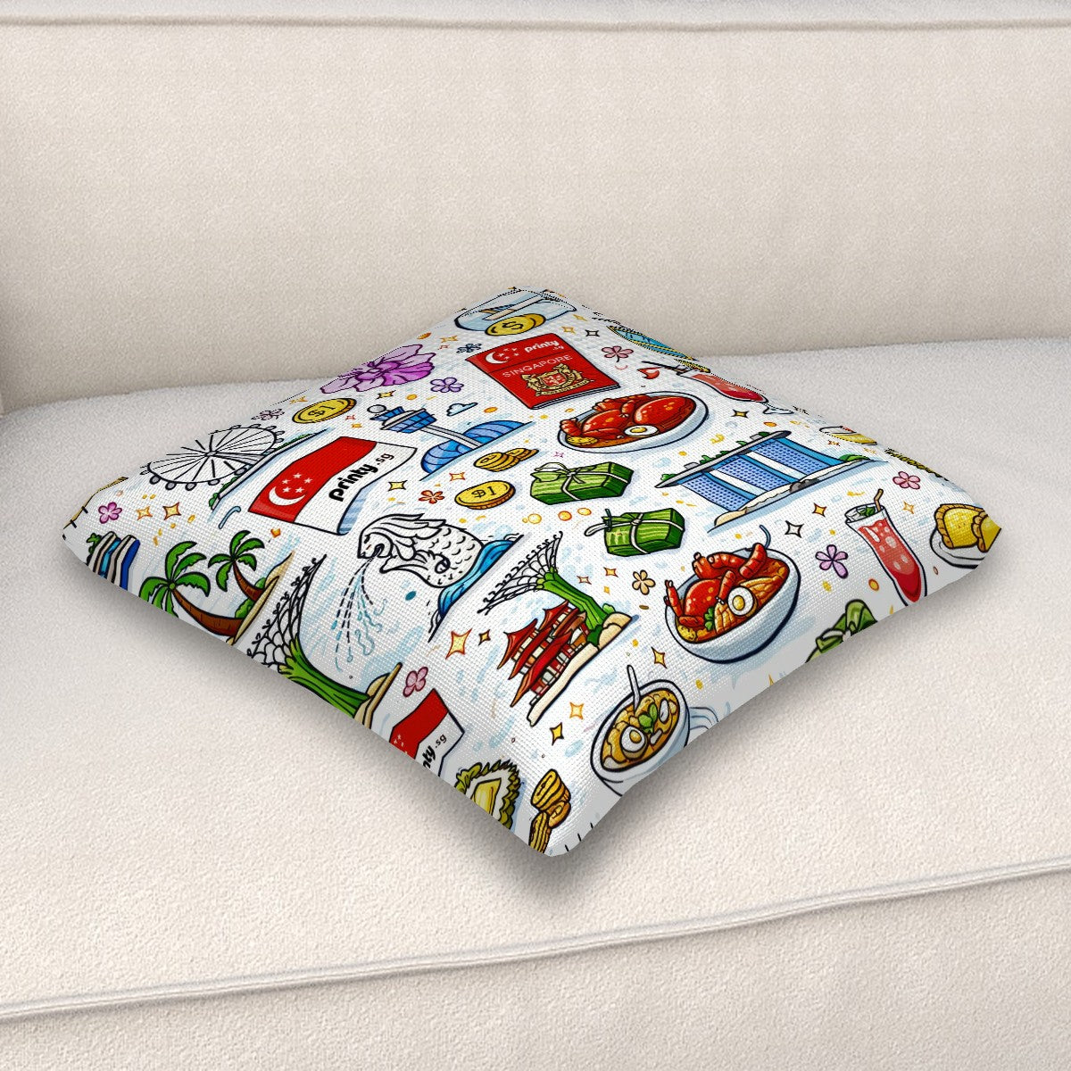 Custom Imitation Linen Throw Pillow Covers (Single-Sided Design)